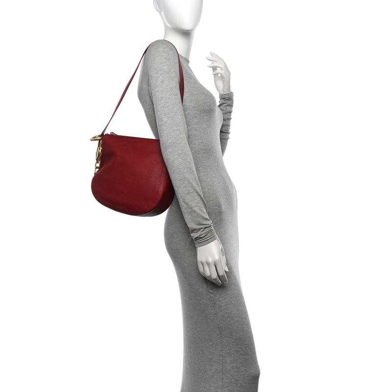 Grainy Calfskin Small Knight Bag Red