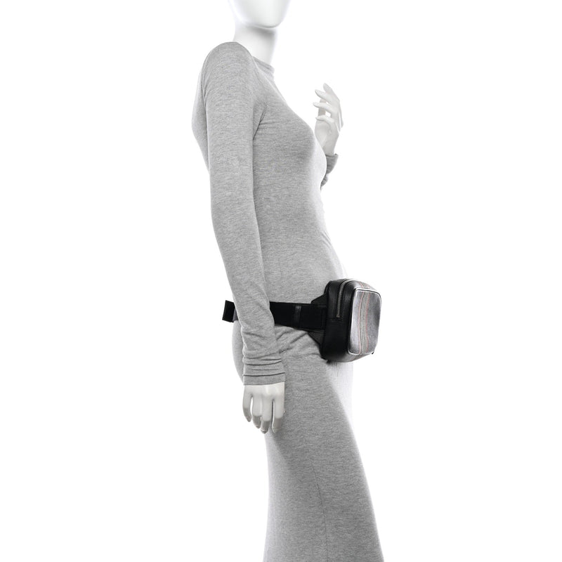 Calfskin Icon Stripe Bum Bag Black