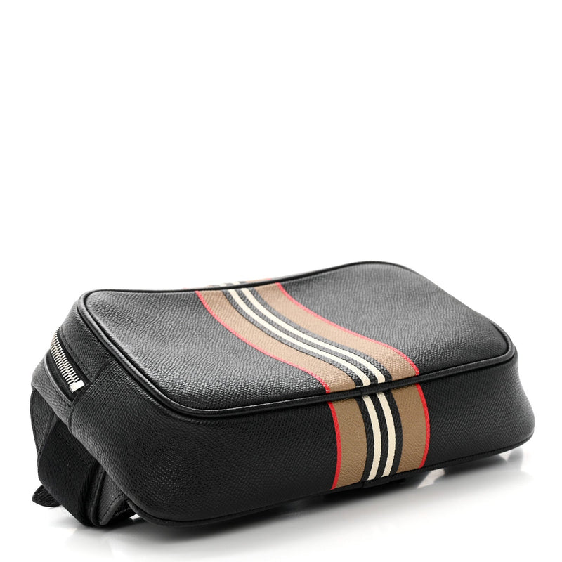 Calfskin Icon Stripe Bum Bag Black