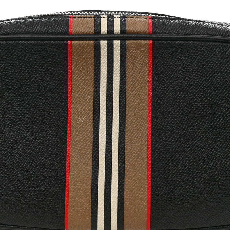 Calfskin Icon Stripe Bum Bag Black