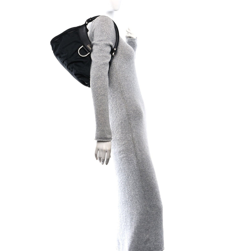 Nylon Medium D Gold Ring Hobo Black