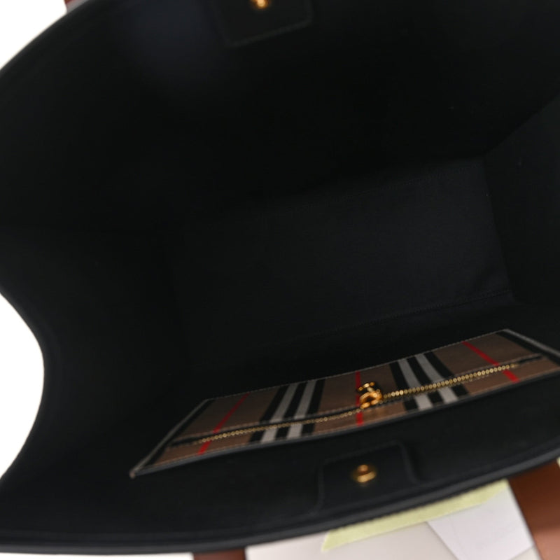 E-Canvas Stripe Book Tote Tan Archive