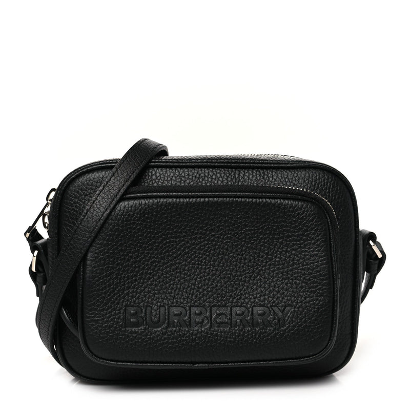 Grained Calfskin Small Camera Bag Black