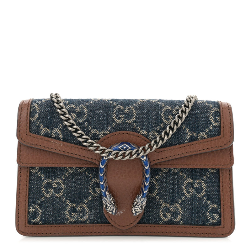 New Denim Gg Dollar Calfskin Enamel