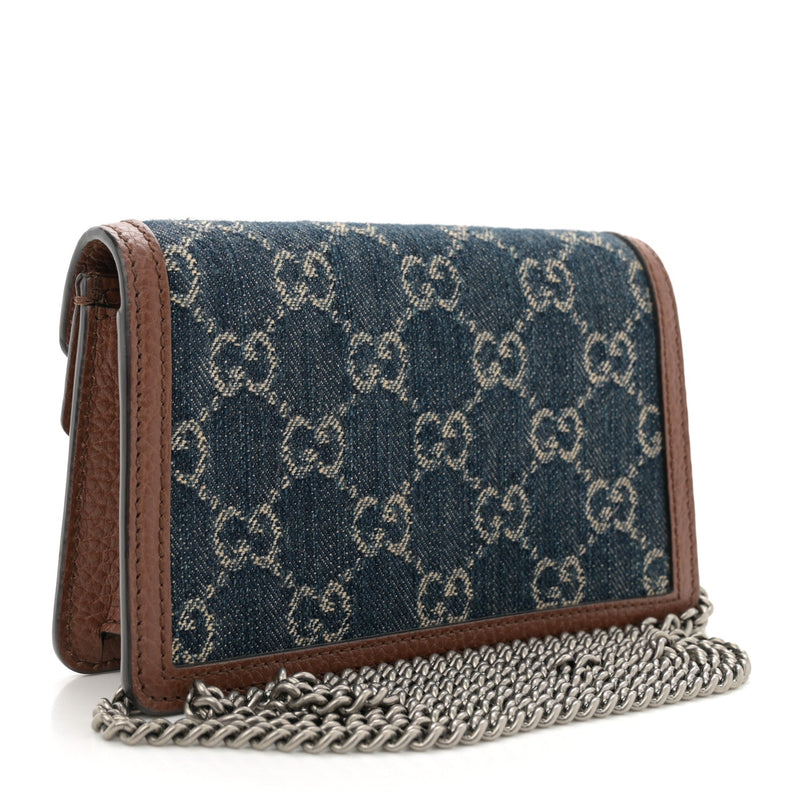 New Denim Gg Dollar Calfskin Enamel