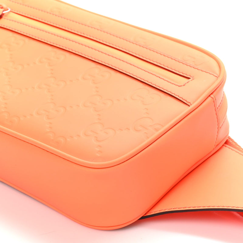 Rubber Effect Gg Belt Bag New Orange