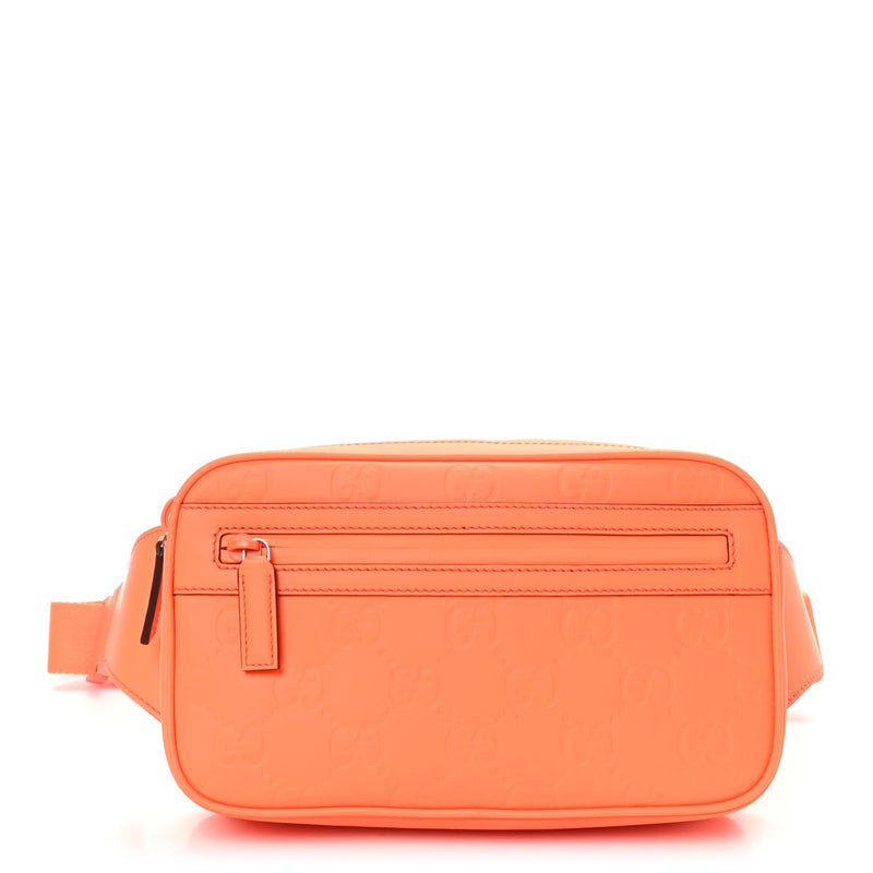 Rubber Effect Gg Belt Bag New Orange