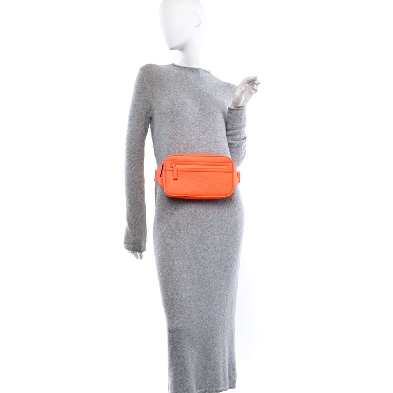 Rubber Effect Gg Belt Bag New Orange
