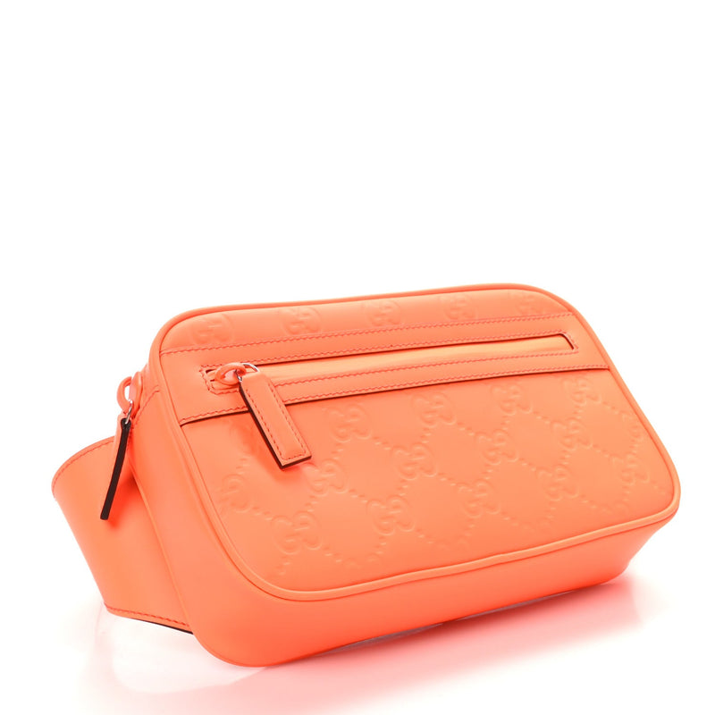 Rubber Effect Gg Belt Bag New Orange