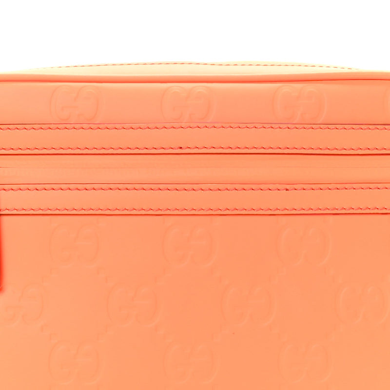 Rubber Effect Gg Belt Bag New Orange