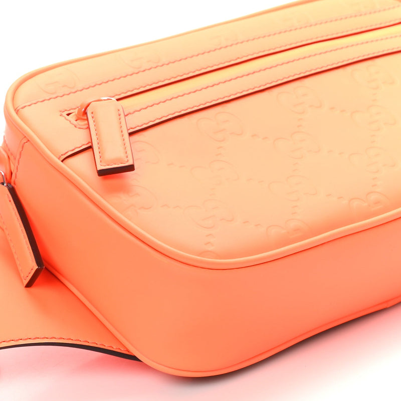 Rubber Effect Gg Belt Bag New Orange