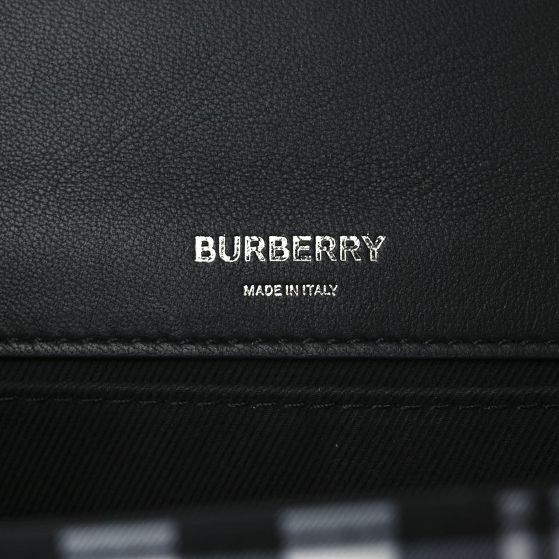 Nylon Check Small Lola Bag Black White