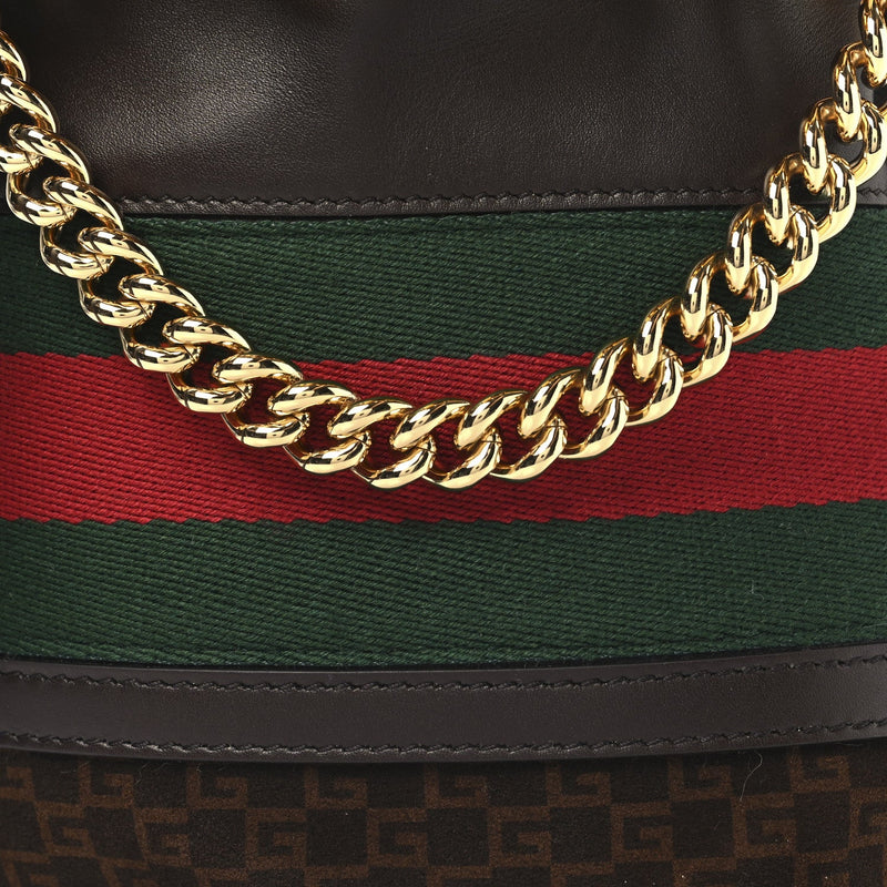 Suede Calfskin Web G Logo Bucket Bag