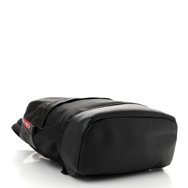 Nylon Medium Logo Backpack Black