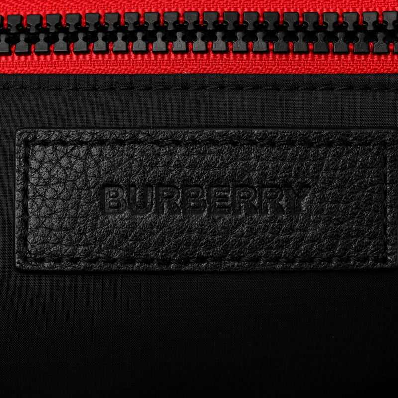 Nylon Medium Logo Backpack Black