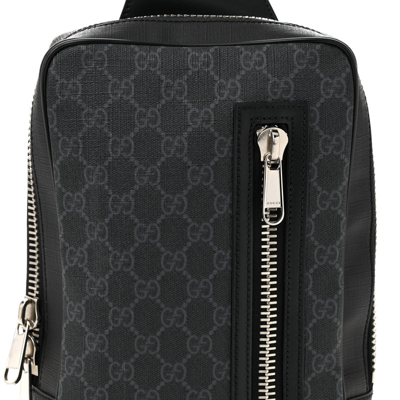 Gg Supreme Web Belt Bag Black Grey