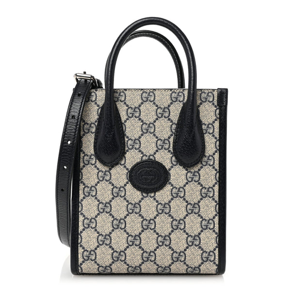 Gg Supreme Textured Dollar Calfskin Mini