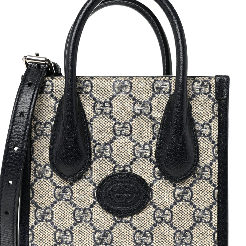 Gg Supreme Textured Dollar Calfskin Mini