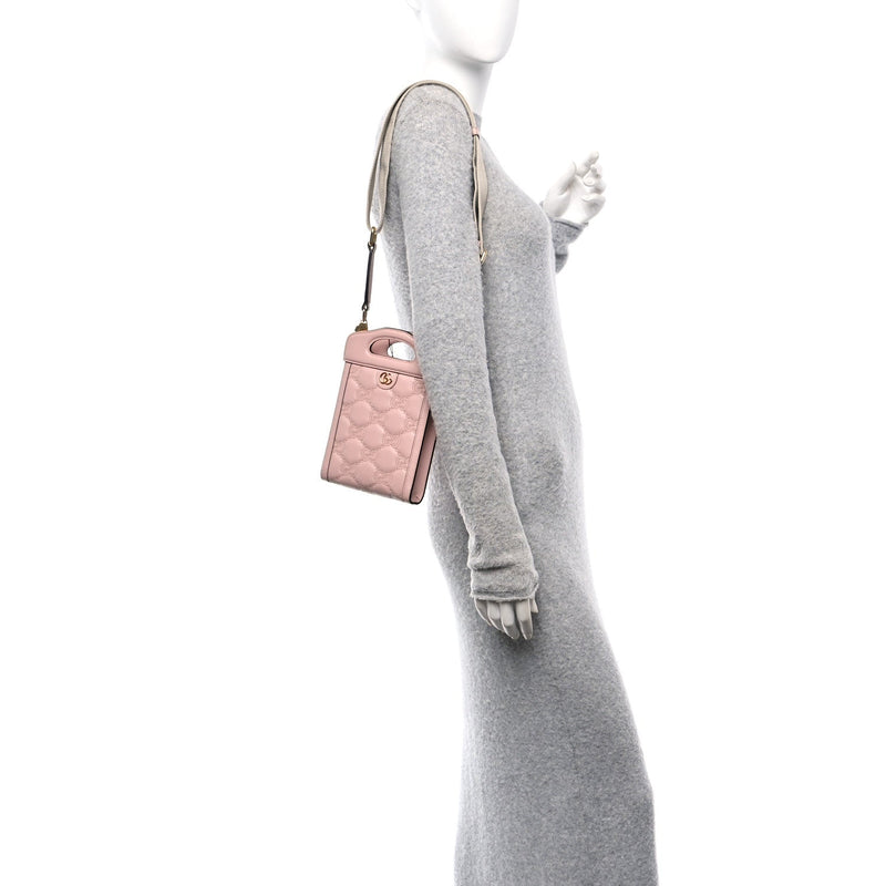 Calfskin Gg Matelasse Mini Top Slip