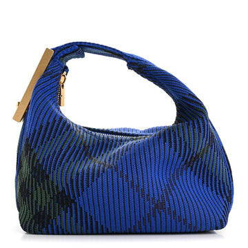 Canvas Knitted Check Mini Peg Duffle Bag