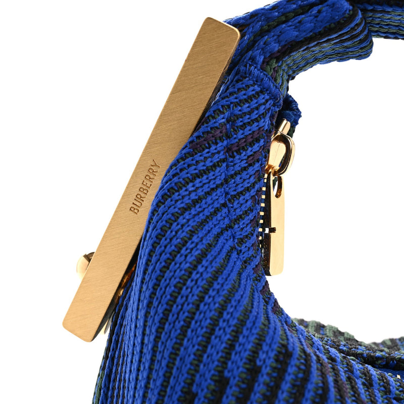 Canvas Knitted Check Mini Peg Duffle Bag