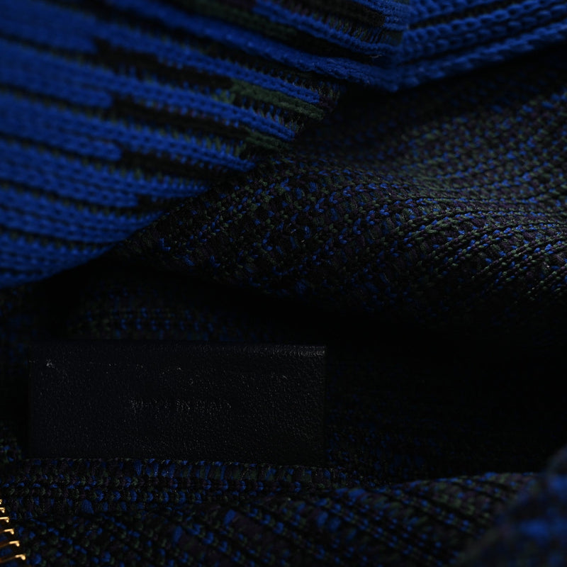 Canvas Knitted Check Mini Peg Duffle Bag