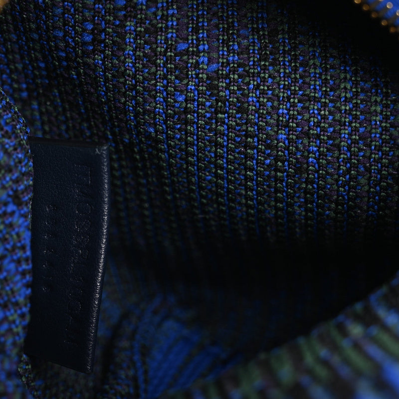 Canvas Knitted Check Mini Peg Duffle Bag