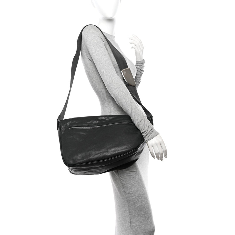 Calfskin Large Shield Messenger Bag