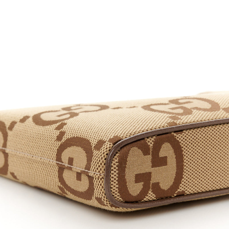 Jumbo Gg Textured Dollar Calfskin Web