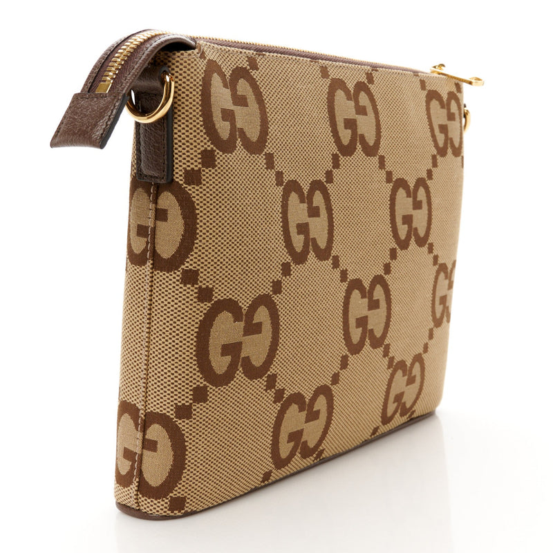 Jumbo Gg Textured Dollar Calfskin Web