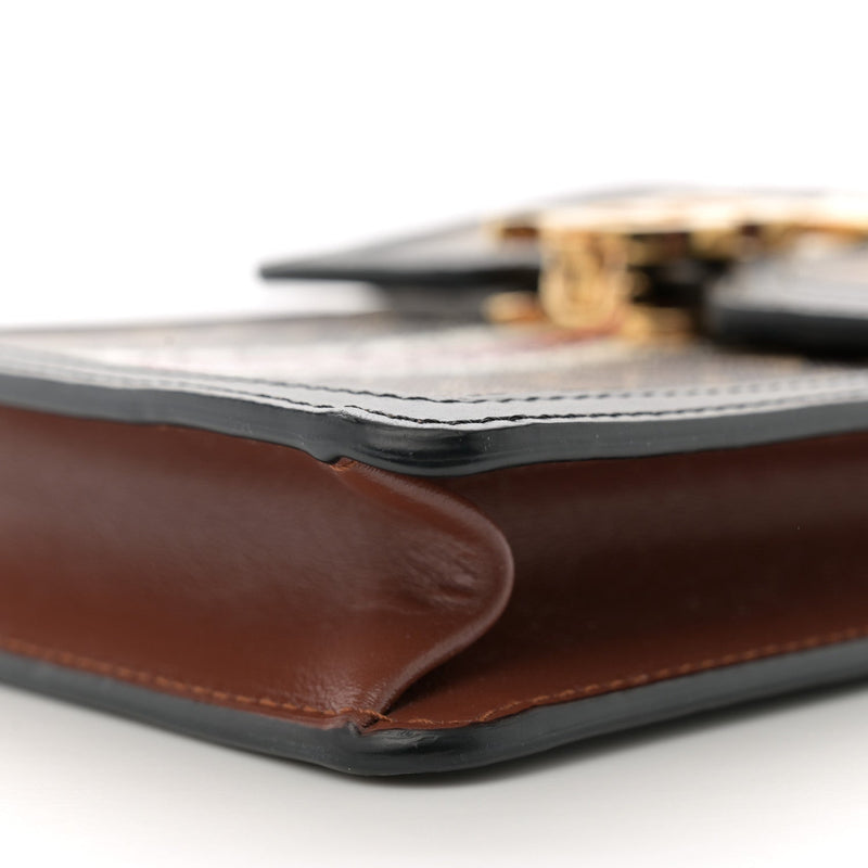 E-Canvas Stripe Robin Bag Bridle Brown