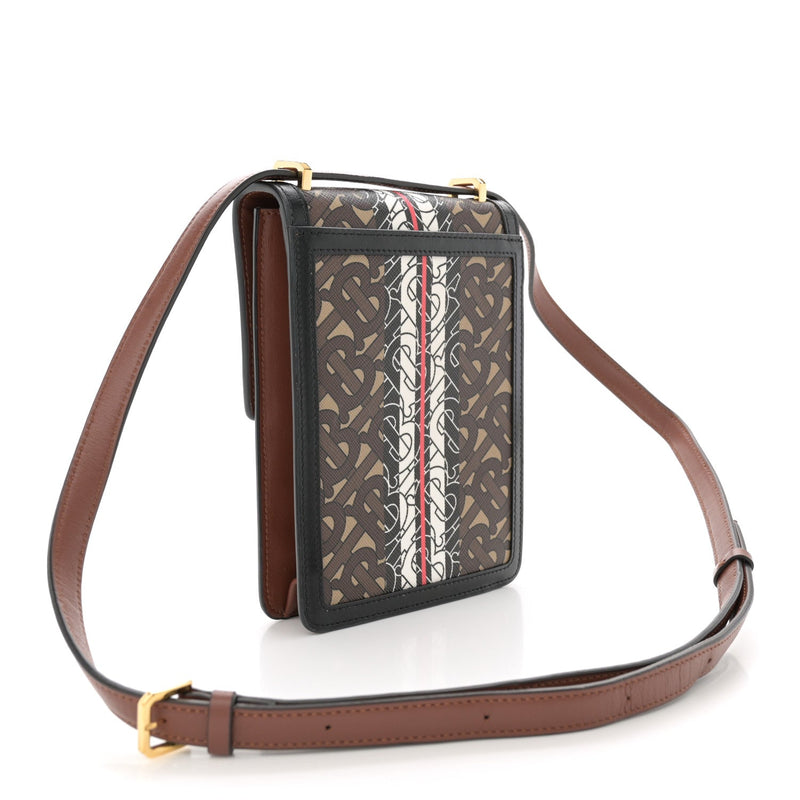 E-Canvas Stripe Robin Bag Bridle Brown