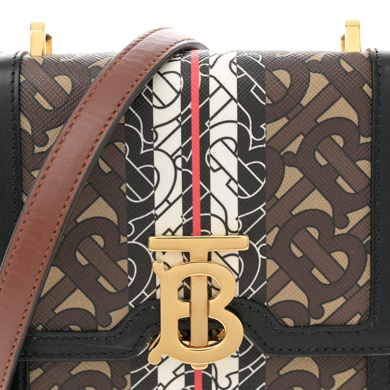 E-Canvas Stripe Robin Bag Bridle Brown