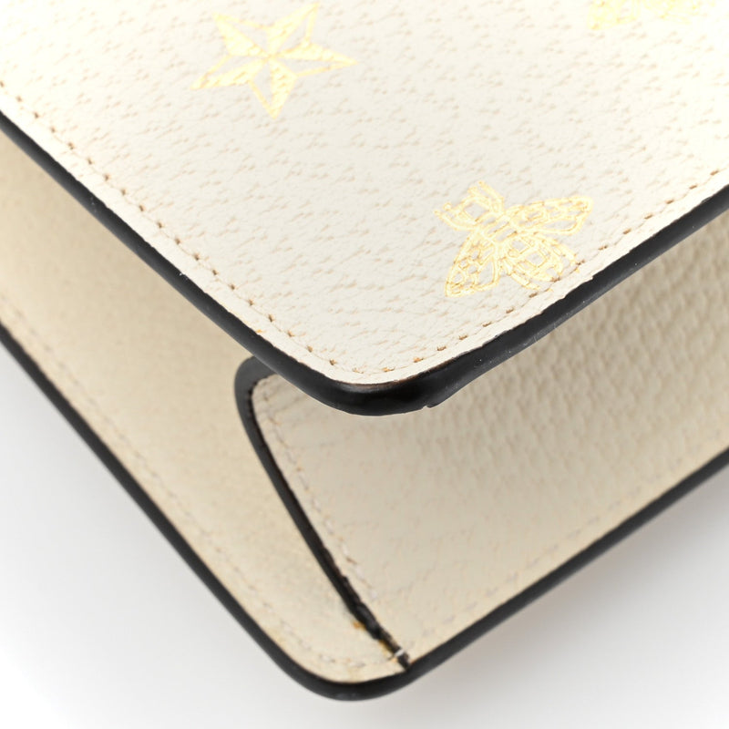 Textured Calfskin Bee Star Print Small