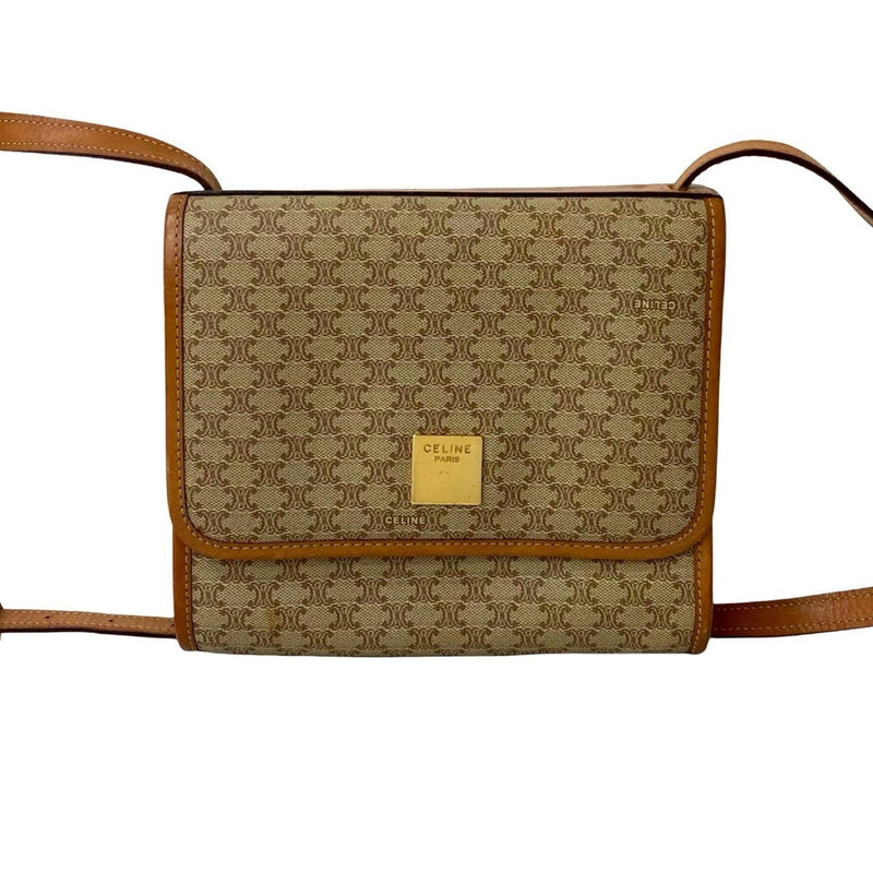 Vintage Saddle Flap Shoulder Bag Macadam