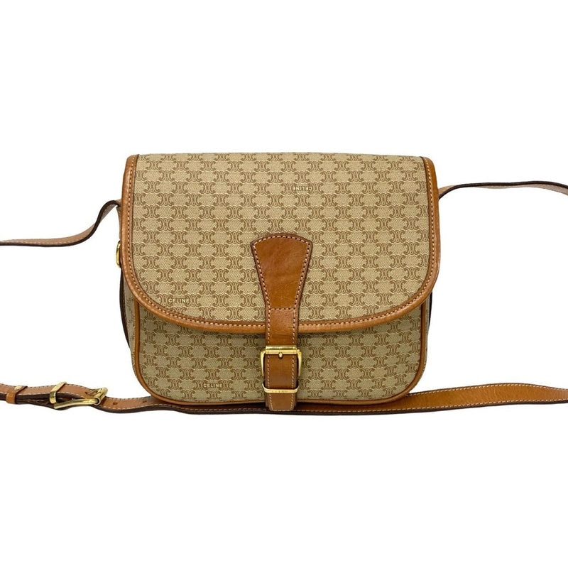 Vintage Saddle Flap Shoulder Bag Macadam
