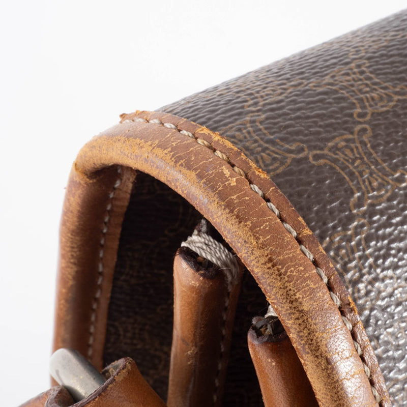 Vintage Saddle Flap Shoulder Bag Macadam