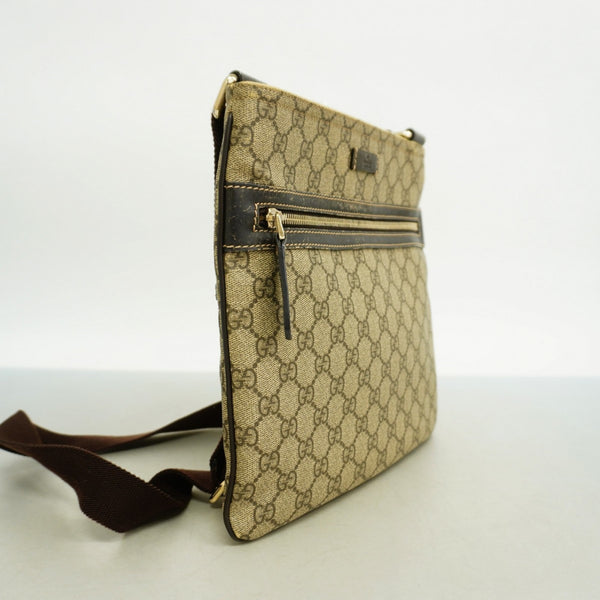 Front Zip Flat Messenger Bag Gg Coated