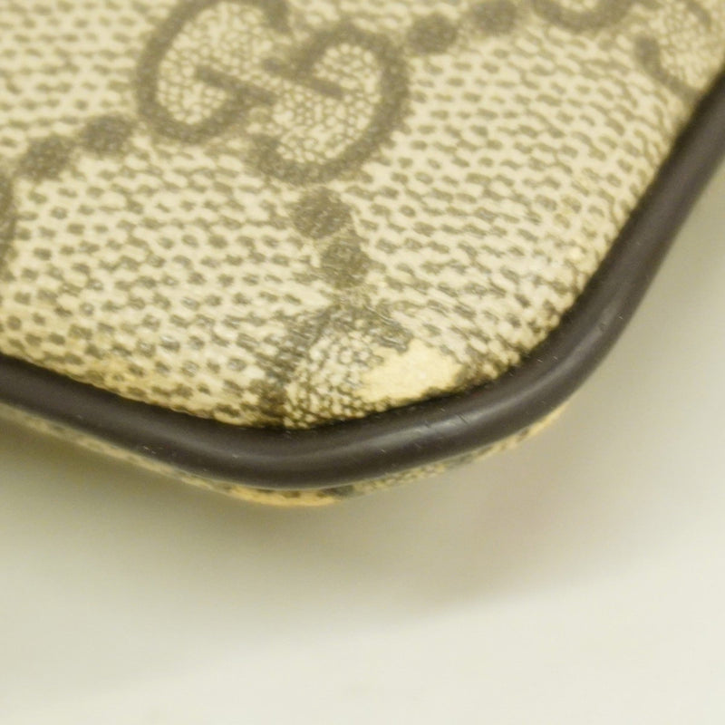 Front Zip Flat Messenger Bag Gg Coated