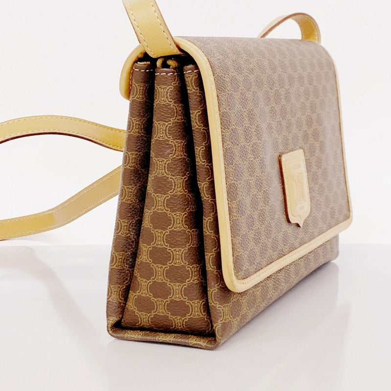 Vintage Saddle Flap Shoulder Bag Macadam