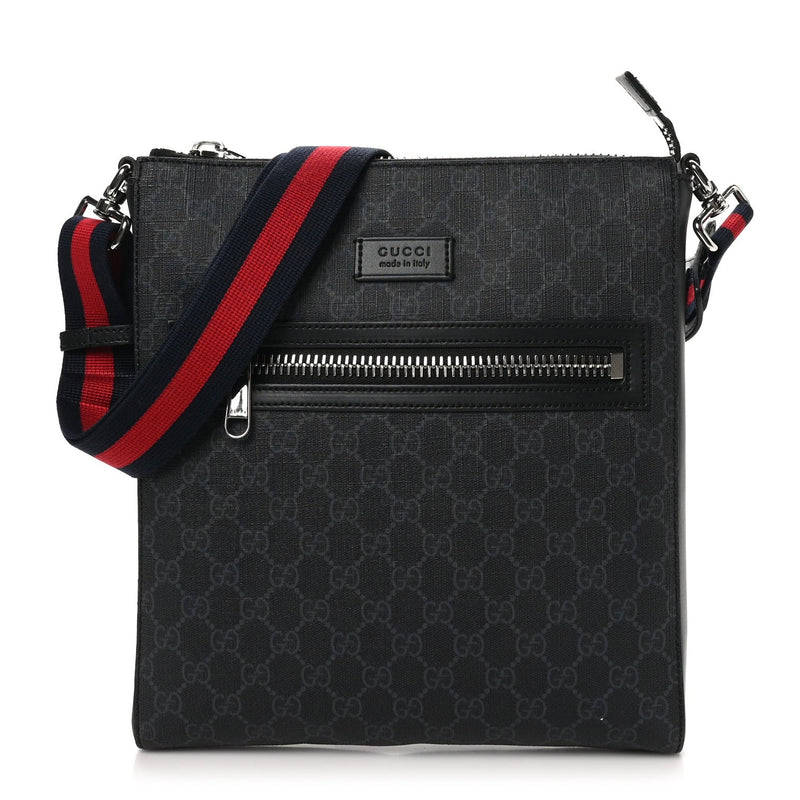 Gg Supreme Appia Calfskin Web Flat