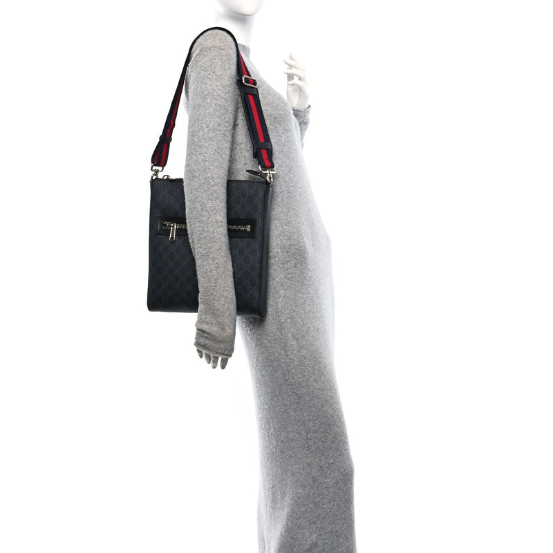 Gg Supreme Appia Calfskin Web Flat