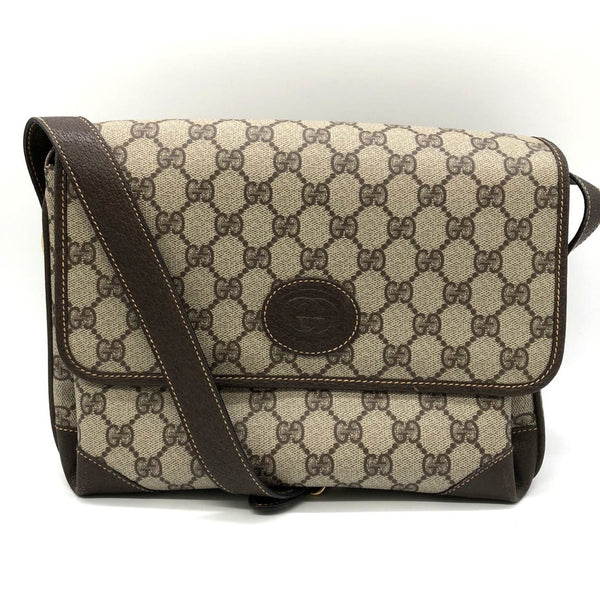 Flap Messenger Bag Gg Coated Canvas