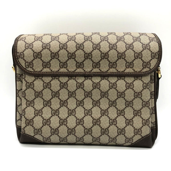 Flap Messenger Bag Gg Coated Canvas