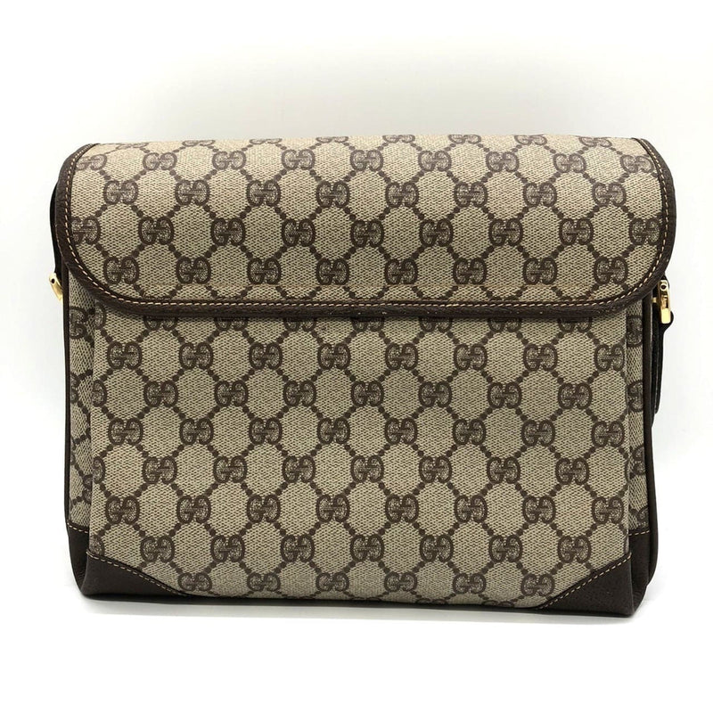 Flap Messenger Bag Gg Coated Canvas