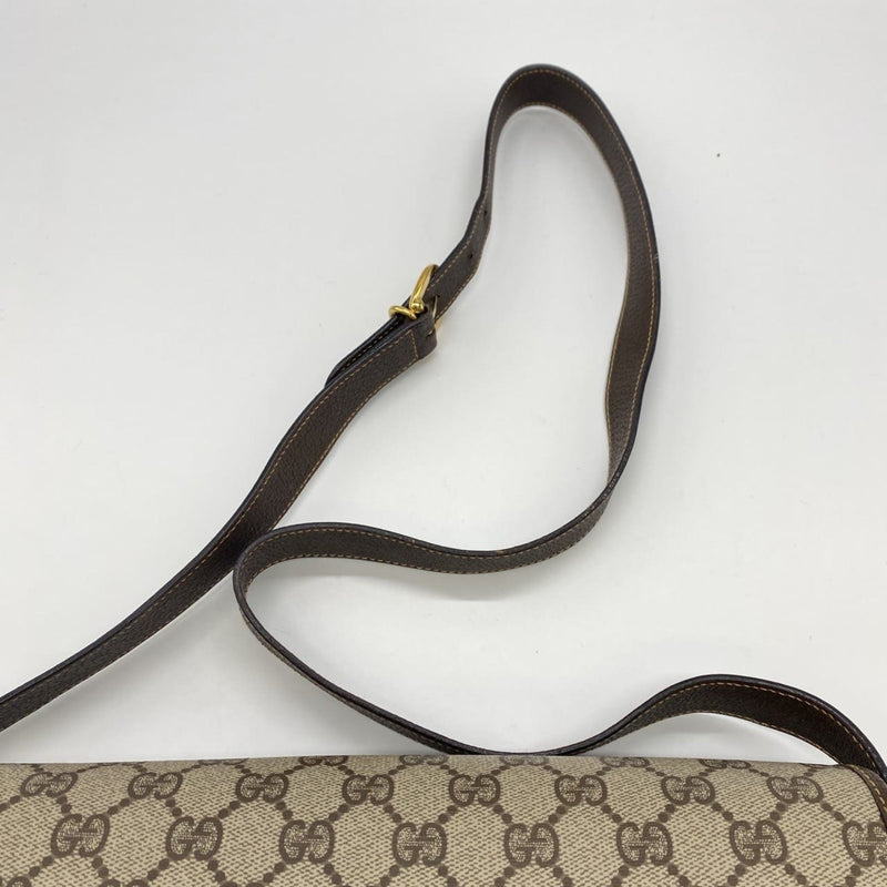 Flap Messenger Bag Gg Coated Canvas