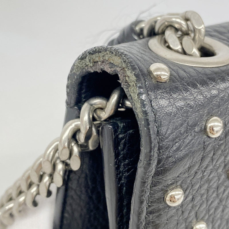 Miss Bamboo Shoulder Bag Studded Leather