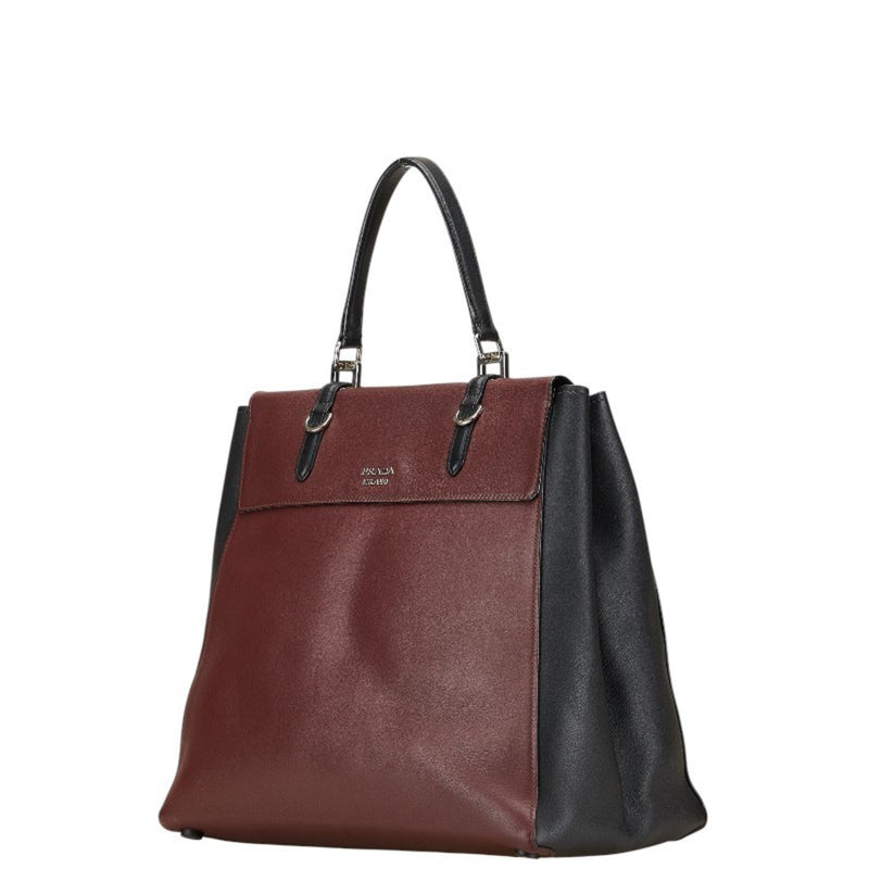 Half Flap Double Turn Lock Satchel Lux