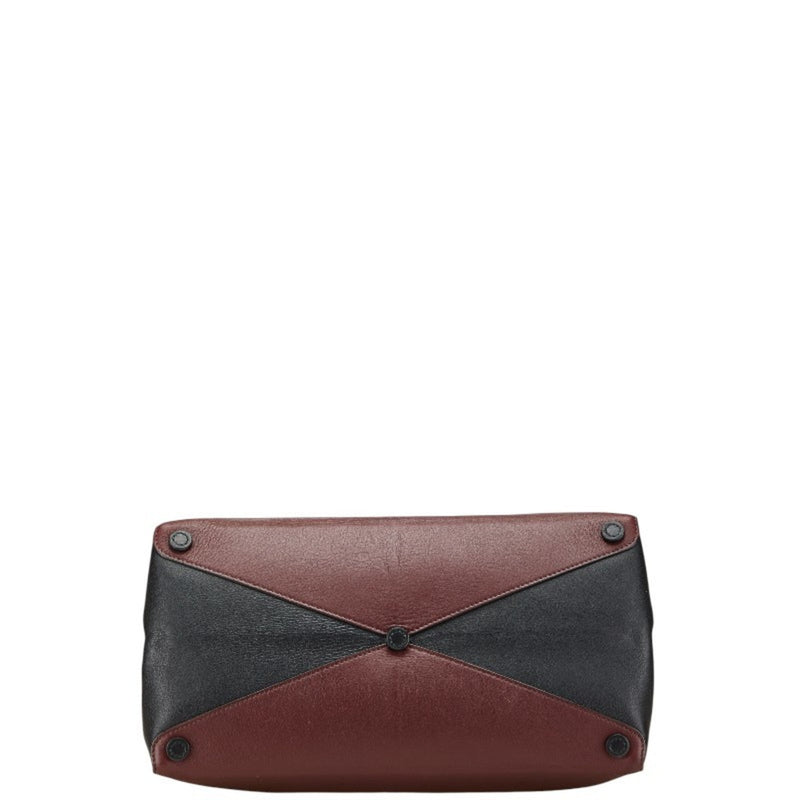 Half Flap Double Turn Lock Satchel Lux