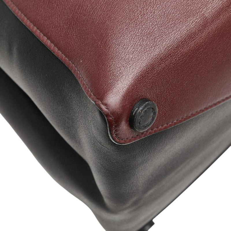 Half Flap Double Turn Lock Satchel Lux